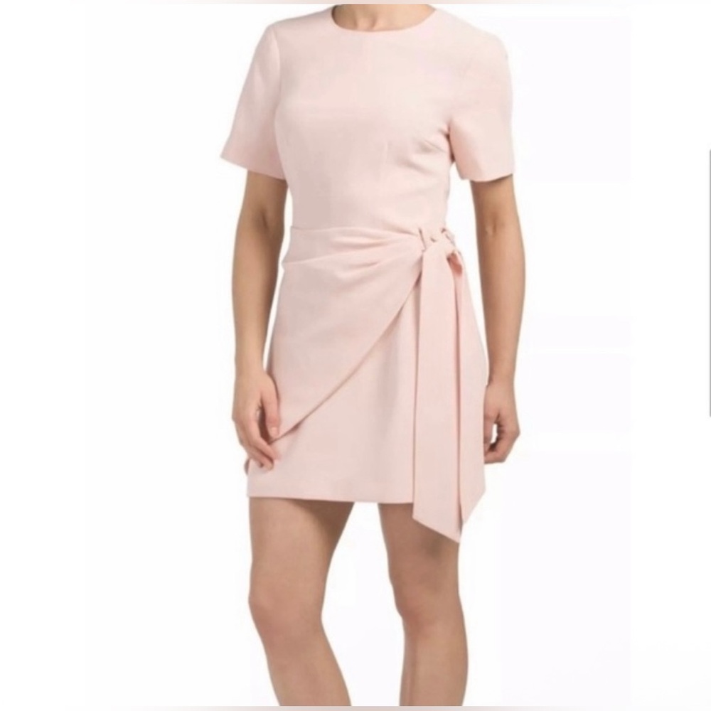 Cinq a Sept Wrap Tie Bia Panel Dress Blush Pink Melon | Cinq a Sept Dress